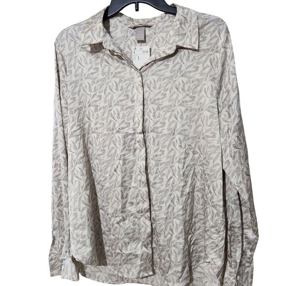 H&M Tops - HM Silk Shirt Size Medium Hidden Buttons Long sleeve Lightweight